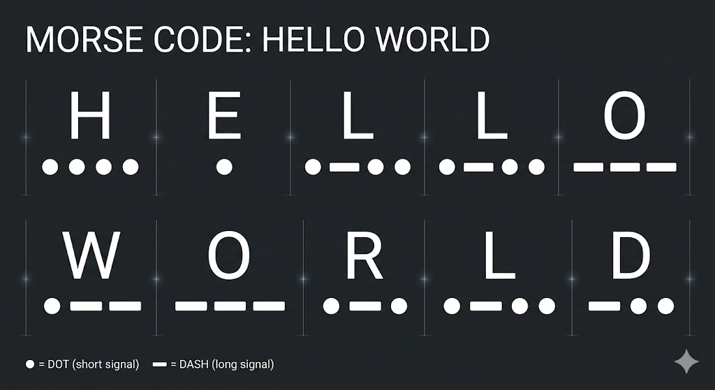 Hello World in Morse Code