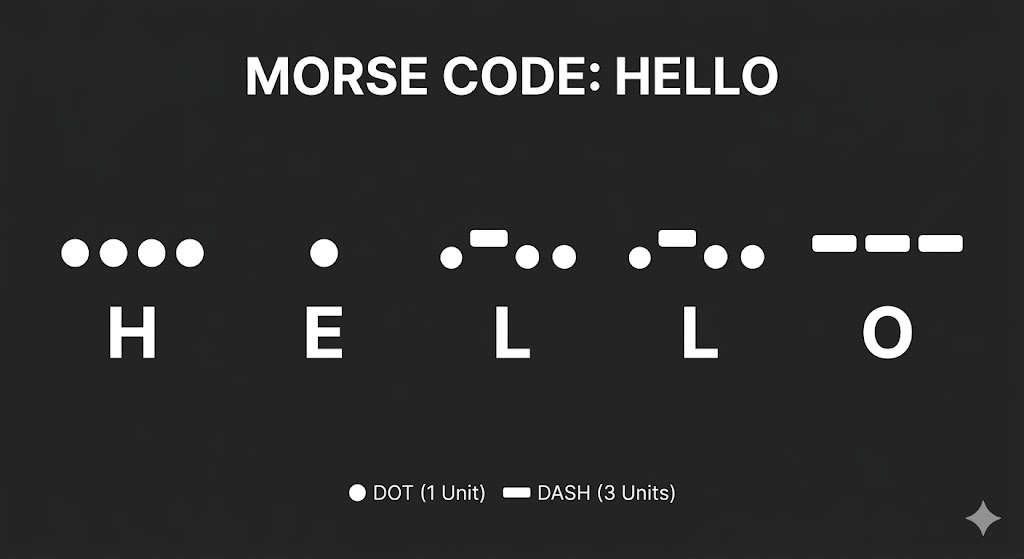 Hello in Morse Code