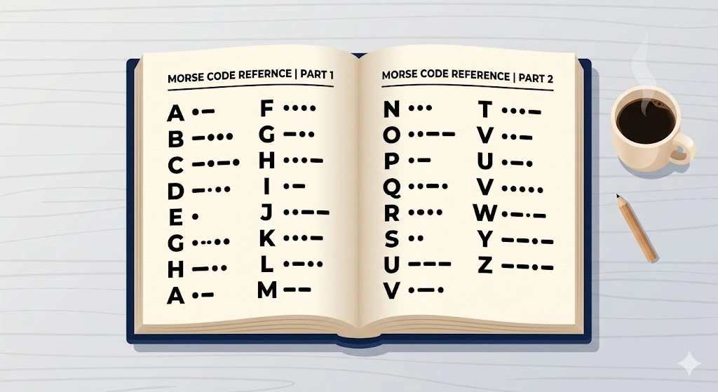 Morse Code Words List A to Z