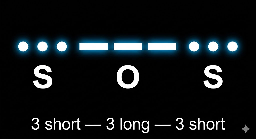 SOS in Morse Code