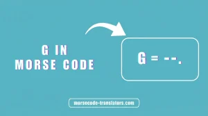Home 3 G in Morse Code Symbol, Audio & Timing